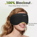 Sleep Headphones with Bluetooth 5.4 Sleep Mask, Bamboo Cotton Music Wireless - Image 4