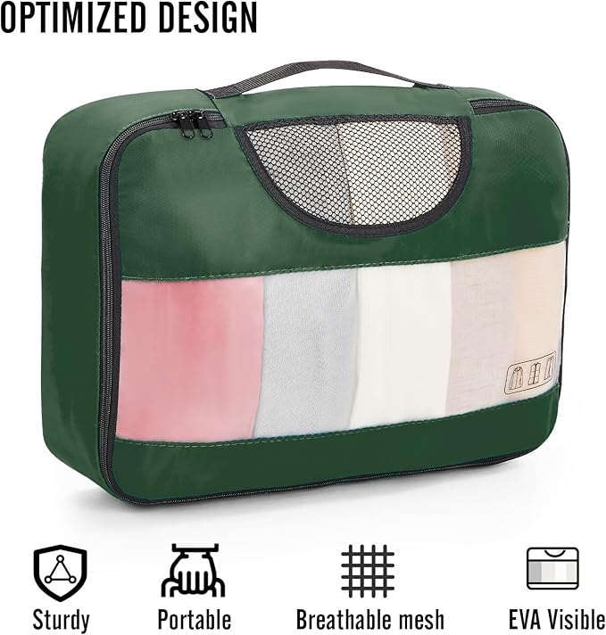 Veken 8 Set Packing Cubes for Travel Essentials, Suitcase Organizer Bags in 4 - Image 4