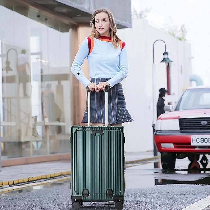 feilario 24in Aluminium Frame PC Hard Shell Spinner Wheels Luggage, Built-In - Image 8