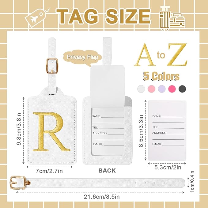 Personalized Initial Luggage Tags - Image 2