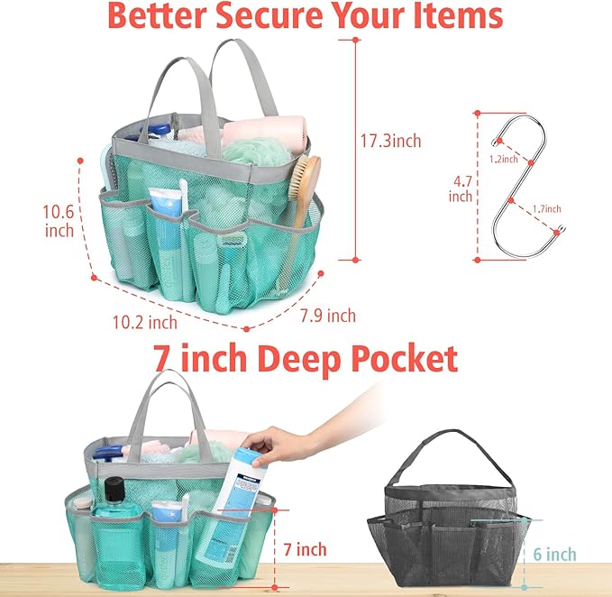 F-color Mesh Shower Caddy Portable - Image 7