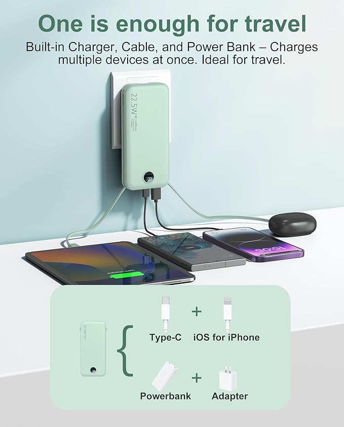 Portable Power Bank, 12000mAh 22.5W Phone Charger - Image 4