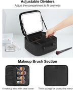 Chomeiu Makeup Bag with LED Mirror, Cute Cosmetic Bags Birthday Gifts - Image 3