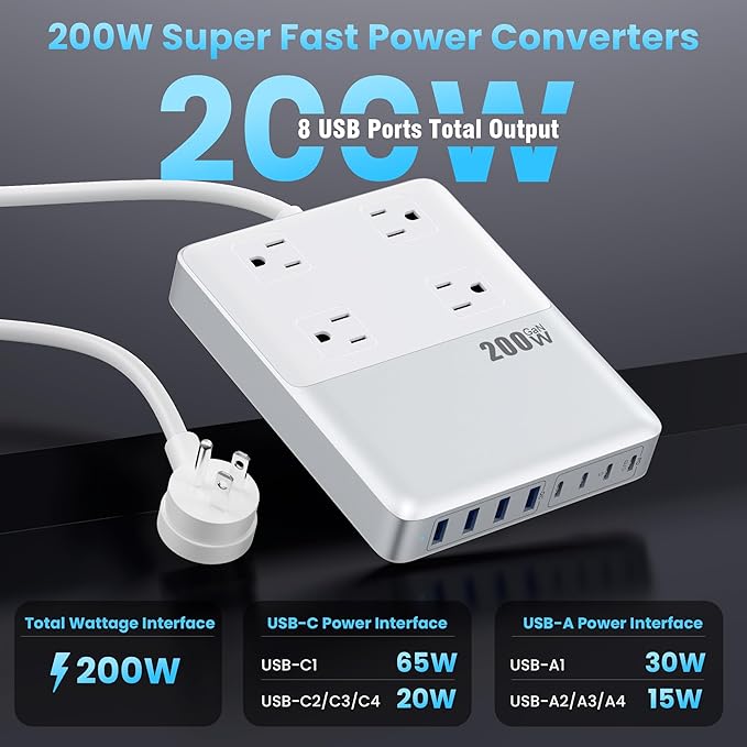 12-in-1 Charging Station USB C Power Strip - Image 3