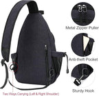 MOSISO Sling Backpack, Canvas Crossbody Hiking Daypack Bag - Image 5