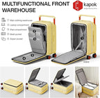mixi Carry On Luggage Wide Handle Luxury Design Rolling Travel Suitcase PC - Image 3