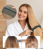Dandruff Comb 2PC Upgraded Fine Tooth Scalp Detox Comb Lice for Women, Men & Kids Scalp Detoxing, Sweep & Massage Hair Brush Tool with Elegant Box for Hair Care Tool (Green)