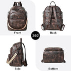 Backpack Purse for Women Laptop Backpack, Leather Travel Backpack Shoulder Bag - Image 4