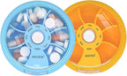 INVODA Weekly Pill Organizer 7 Compartment Rotating Pill Box by INVODA