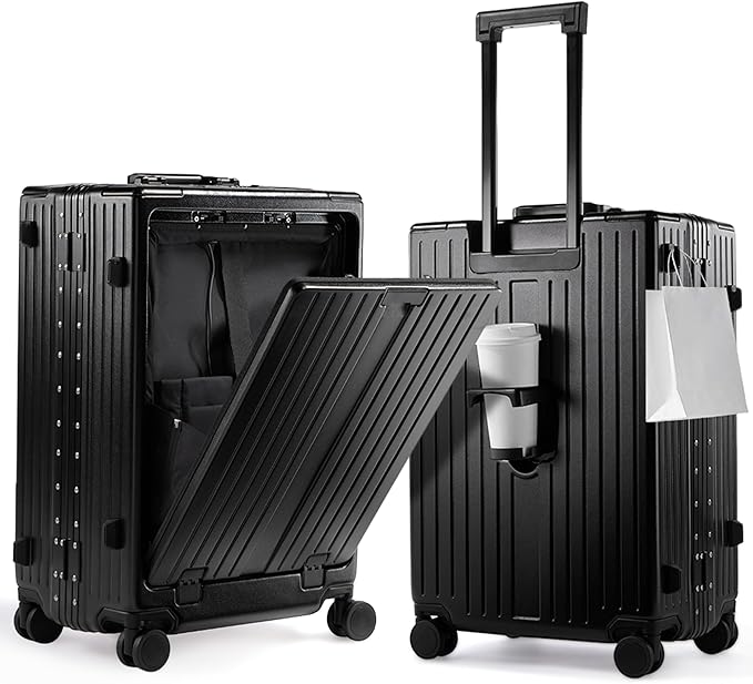 UrbanExplorer 20 Inch Carry On Luggage TSA Approved, Aluminum Frame Zipperless by UrbanExplorer