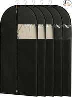Garment Bags for Hanging Clothes, Jackets（5 Packs） by Perber