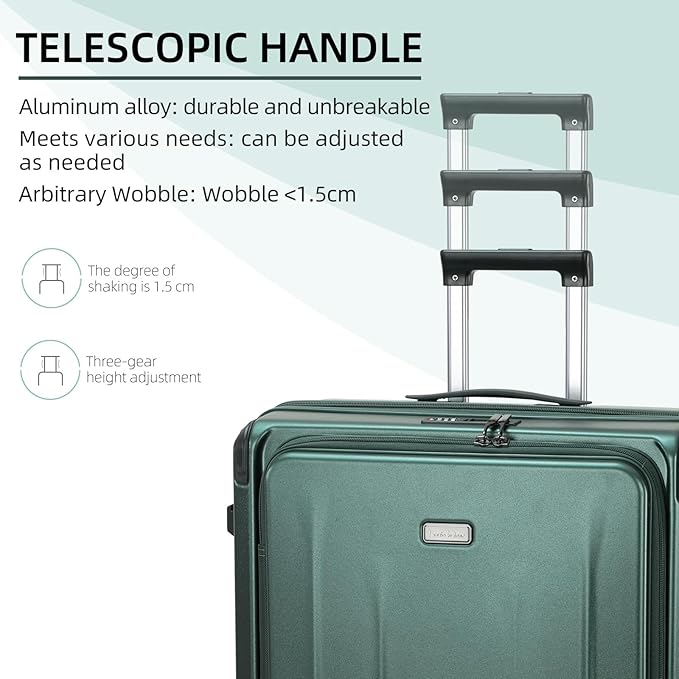 Premium Carry On Luggage, 29 Inch Top Opening Aluminum Frame Airline Approved - Image 5