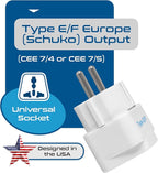 Ceptics Schuko, Germany France Travel Power Adapter, Grounded European Plug - Image 7