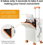 Hard Shell Luggage 20 Inch Travel Luggage, PC+ABS Aluminum Frame, Lightweight - Image 7