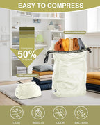 Travel Laundry Bag, Pump Free Vacuum Storage Bag Reusable Compression Dirty - Image 3