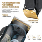 BESTBOMG® Hair Clippers & Trimmer Ceramic T-Blade Cordless Haircut Sets Rechargeable with 10 Guide Combs & for Men/Father/Husband/Boyfriend