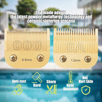 Professional Detachable Replacement Ceramic Blades Set,Cut Length,Compatible with Andis AGC,BDC,BGC,MBG Series/Oster Classic 76/Star-Teq/Power-Teq/A5 Clipper (0.5mm-9.5mm 5 PACK) Golden