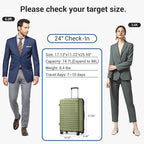 Kono 24 Inch Expandable Luggage Suitcase - Image 8