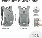 G4Free 10L/15L Hiking Backpack Lightweight Packable Hiking Daypack Small Travel - Image 3