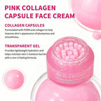dewyhour Pink Collagen Capsule Face Cream, Lightweight Face Moisturizer, Smoothing & Firming, Brightening Glow, Improves Appearance of Uneven Tone, Korean Skincare, For Dry Skin