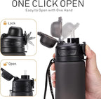 TakeToday Collapsible Water Bottles 20oz, Leak Proof, Foldable Silicone Travel - Image 6