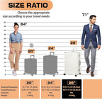 AnyZip Luggage PC+ABS Aluminum Frame Zipperless Checked Luggage Hard Shell - Image 3