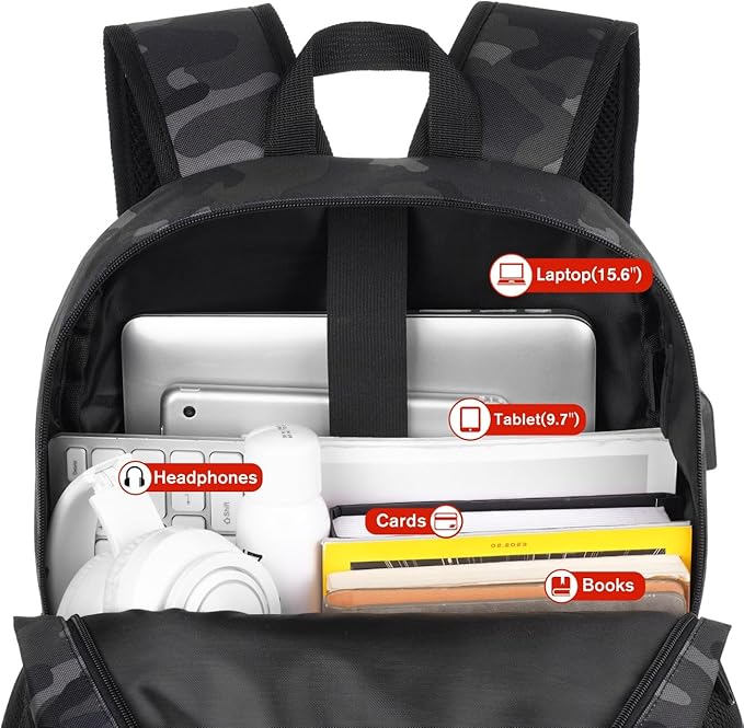 School Backpack, Classic Bookbag Men and Teen Boy Schoolbag - Image 4