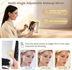 Makeup Box with Magnetic Lighted Up Mirror Makeup Organizer Box Travel Cosmetic - Image 8