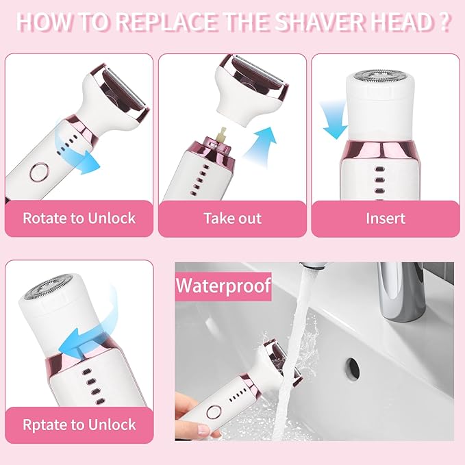 Electric Razors LED Display for Women Men, 2025 Wet/Dry Lady Shaver, 4 in 1 - Image 6