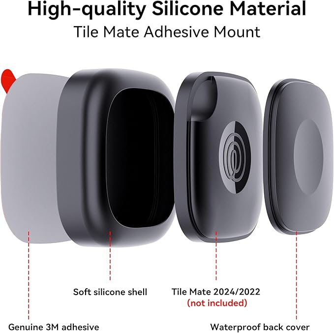 2 Pack for Tile Life360 Mate 2024/2022 Bluetooth Tracker Adhesive Mount - Image 4