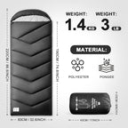 Sleeping Bags for Adults Cold Weather, Waterproof, Lightweight Camping Sleeping - Image 2
