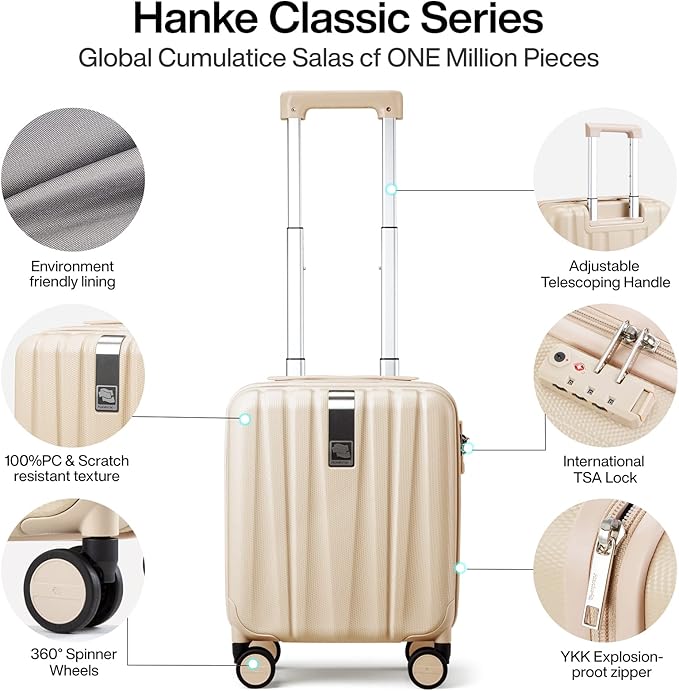Hanke 14 Inch Underseat Carry On Luggage - Image 4