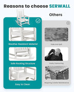 SERWALL Outdoor Rocking Chair, HDPE Patio Rocking Chair All-Weather Porch Rocker - Image 6