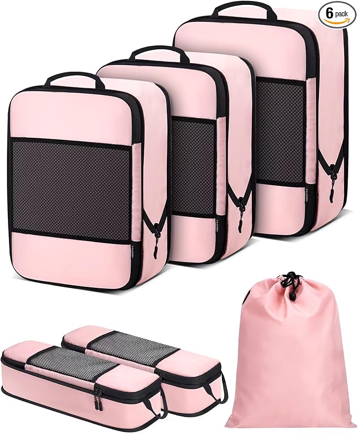 6 PCS Set Compression Packing Cubes by SDGFUI