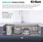 KRAUS Kore Workstation 45-inch Undermount 16 Gauge Stainless Steel Kitchen Sink - Image 6