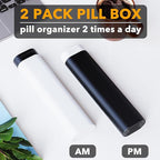 SpaceAid 2 Pack Pill Organizer Box 7 Day, Weekly Travel Pill Case Holder - Image 2