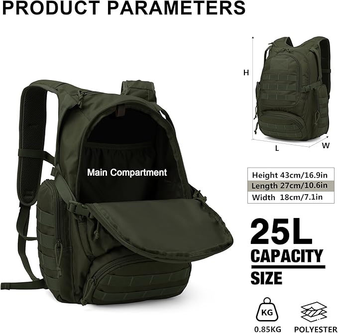 Mardingtop 25L Tactical Backpacks Molle Hiking daypacks - Image 2