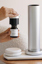 AromaTech New AroMini BT Plus Scent Diffuser w/Bluetooth – Cold-Air Diffusion Scent Machine for Home, Office, Hotel, Spa – Nebulizing Diffusion System for Essential Oil Blends (Gold)