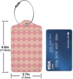 Pink Moroccan Plaid 2 Pack Luggage Tag - Image 4