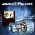 Uten Automatic Watch Winder Box Luxury Wooden Watch Storage Case, Double Watch - Image 7