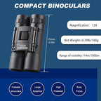 12x25 Compact Binoculars, High Powered Easy Focus Binoculars, Portable Large - Image 2