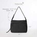 ODODOS 20L Crossbody Tote Bag Large Capacity Lightweight Hobo Shoulder Sling - Image 6