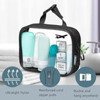 Toiletry Bag Kit Set: Hanging Travel Toiletry Bag + 311 TSA Cosmetic Liquid Bag - Image 7