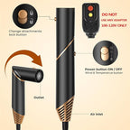 6 in ONE Blow Dryer Brush, Curling Wand Hair Styling Tools Set, Ionic Hot Air Hair Dryer, Massage Oval Hair Dryer, Left&Right Hair Curlers 100-120V