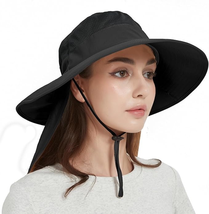 Fishing Hat Breathable Wide Brim Sun Hats by Ruqizhi