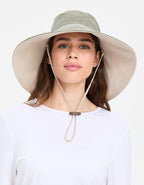 Solbari Women’s Ultra-Wide Cotton Linen Sun Hat UPF 50+, Adjustable - Image 7