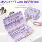 Travel Pill Organizer Box with Medicine Labels, 7 Compartments Portable Pill - Image 5