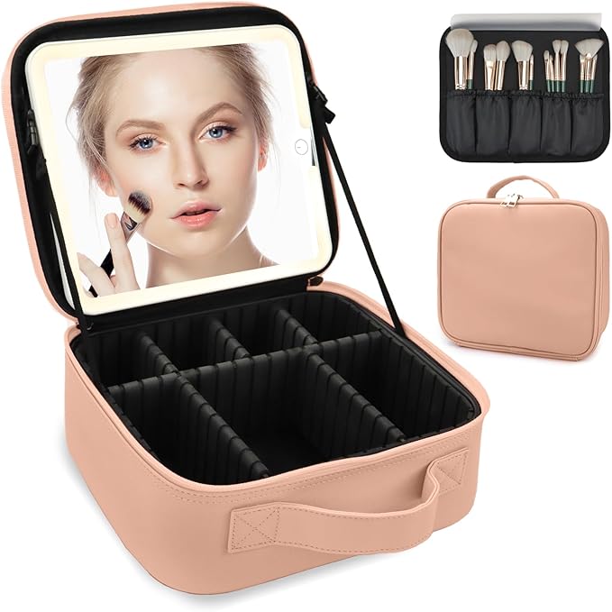 Travel Makeup Bag for Women and Makeup Artists Cosmetic Organizer Large Makeup by MORMIDTravelMakeupBag