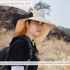 Sun Hat for Men Women with Neck Flap, UPF 50+ UV Protective Hiking Fishing Hats - Image 6