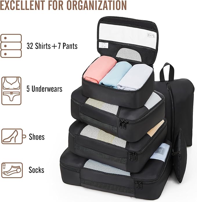 Veken 10 Set/8 Set Packing Cubes - Image 5